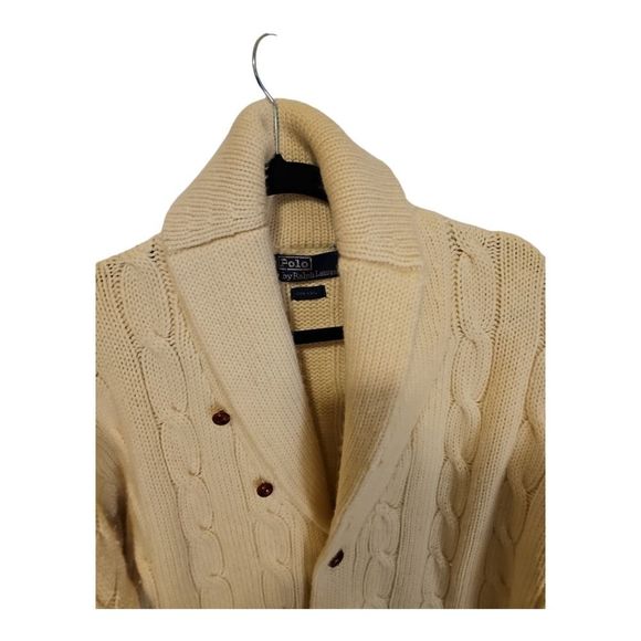 RALPH LAUREN Wool Shawl Collar Cardigan -  Size Large - Picture 3 of 8